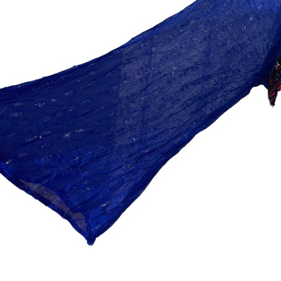 Free People dress.Size S.Royal blue with silver threading. Absolutely beautiful - Picture 5 of 14